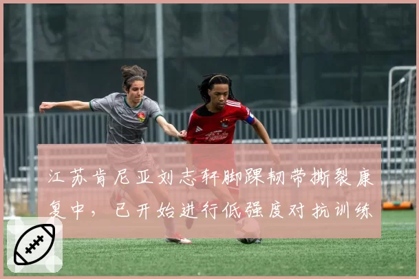 江苏肯尼亚刘志轩脚踝韧带撕裂康复中，已开始进行低强度对抗训练